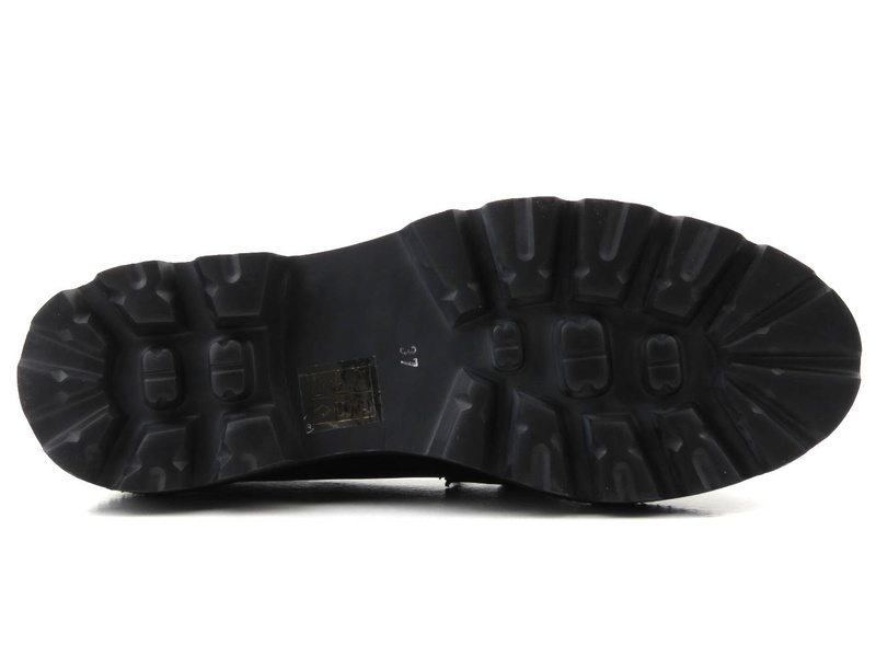 Lordsy damskie na grubej podeszwie - VENEZIA 4010704, czarne