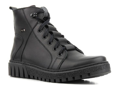 Trapery damskie ocieplane wełną - Helios Komfort 577, czarne