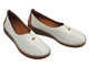 Skórzane półbuty, lordsy damskie - Comfortabel 840144-03, białe