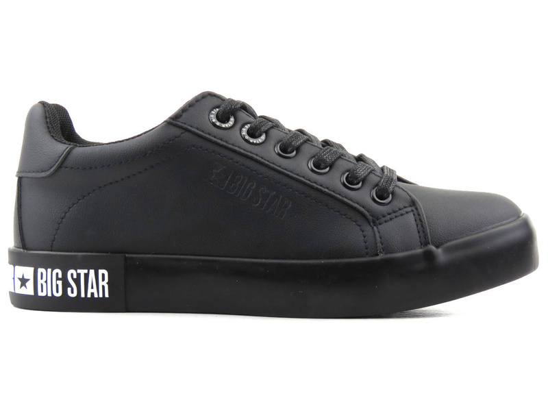 Czarne sneakersy damskie z ekoskóry - BIG STAR II274030