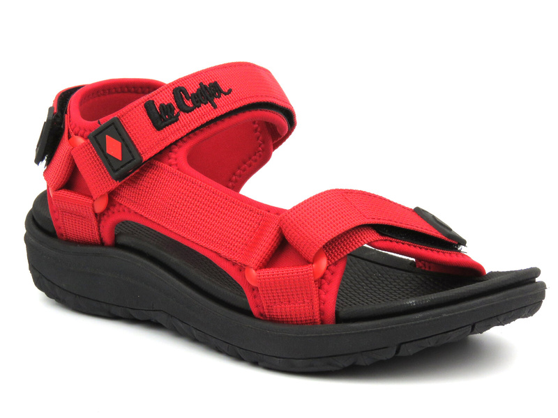 Sandały damskie sportowe - Lee Cooper LCW-24-34-2616L, czarno-czerwone