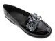 Eleganckie półbuty, loafersy damskie lakierowane - Potocki 23-12043BK, czarne 