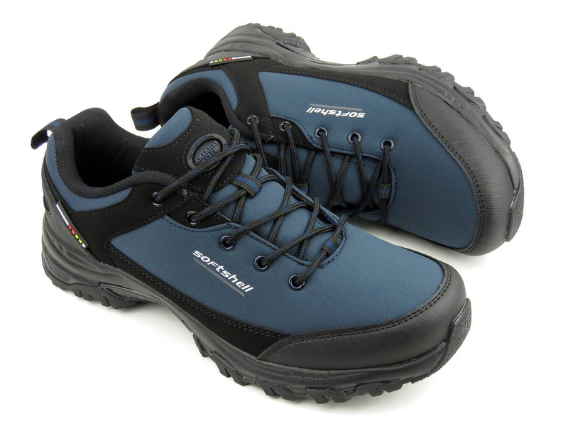 Trekkingi męskie z Softshell - AMERICAN CLUB WT91/22, granatowe