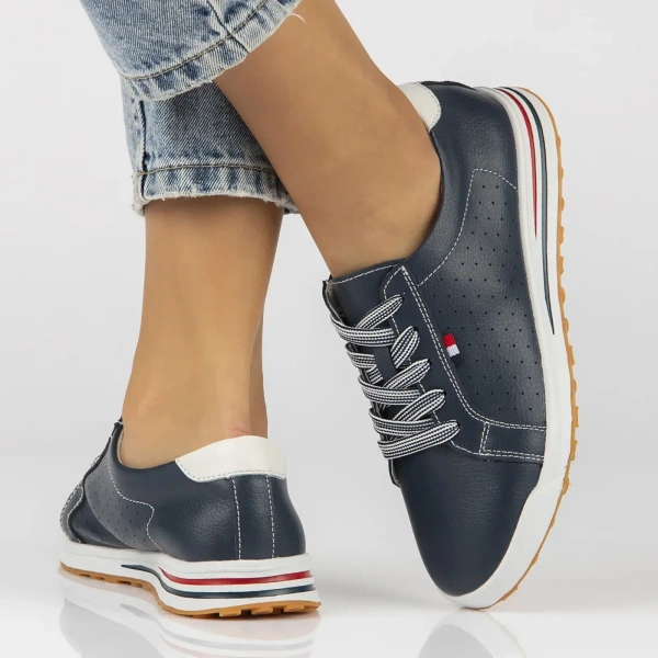 Skórzane półbuty damskie granatowe Filippo DP3509