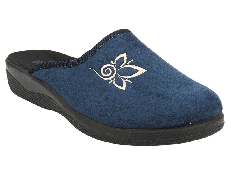 Kapcie Damskie Domowe - Inblu CU-2D Granat - Wsuwane