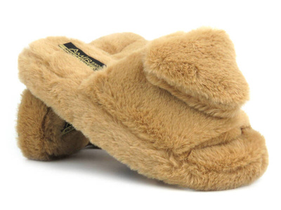 Miękkie kapcie damskie - Ami Kap 159, beżowe