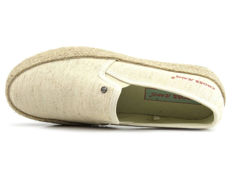 Espadryle damskie, półbuty na lato - CROSS JEANS JJ2R4014C, beżowe