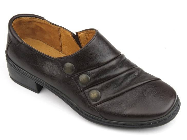 Półbuty damskie na obcasie - HELIOS Komfort 700, brązowe