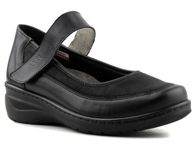 Wygodne półbuty damskie o tęgości H - Axel 1730, czarne