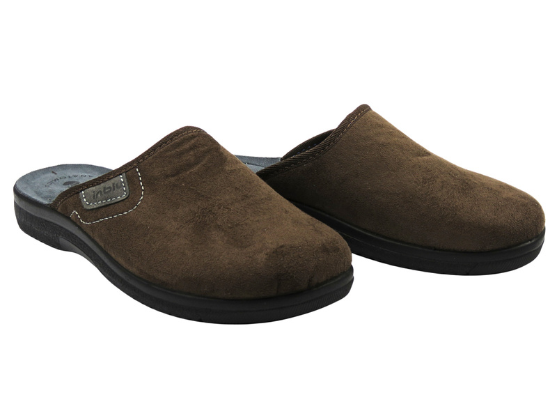 Wygodne kapcie męskie INBLU DG-82U, ciemnobrązowe
