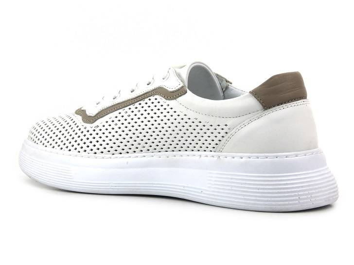 Sneakersy damskie ażurowe - VENEZIA SW523, białe