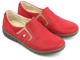 Wygodne półbuty damskie slip on - Helios Komfort 329, czerwone