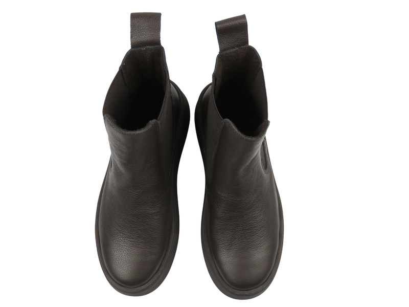 Stylowe, wygodne botki damskie Nika Komfort 1461, brązowy lico