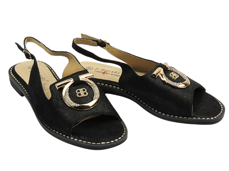 Sandały damskie  S. Barski KV51-043  czarne