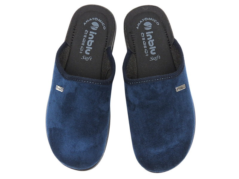 Wygodne kapcie męskie INBLU DG-75U, granatowe
