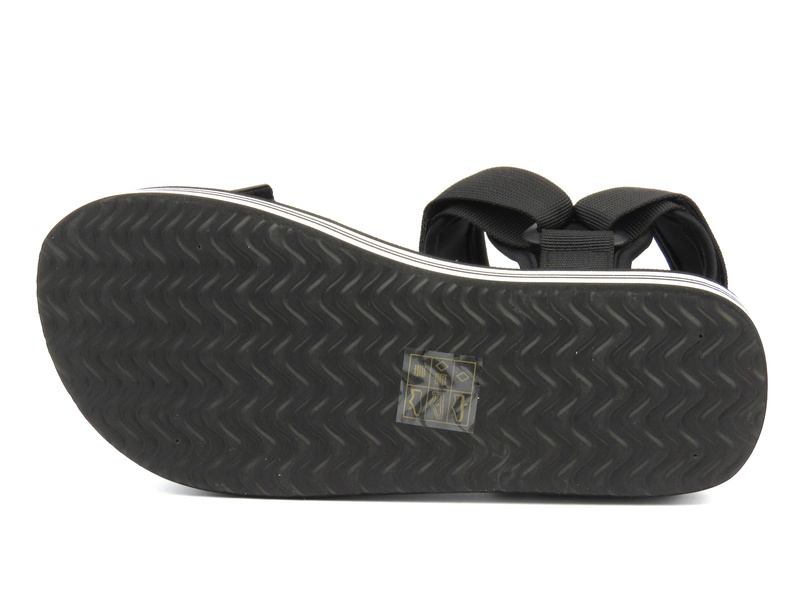 Sportowe sandały damskie na platformie- Lee Cooper LCW-24-05-2753L, czarno-białe