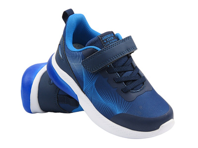 Buty sportowe dziecięce, adidasy granatowe American Club ES 172