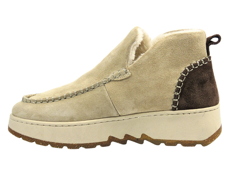 Damskie botki ocieplane Nika Komfort 0791-3085, beżowe