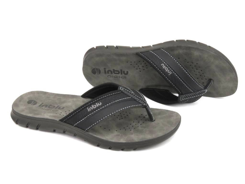 Japonki męskie z miękką wkładką - INBLU FO-37, czarne