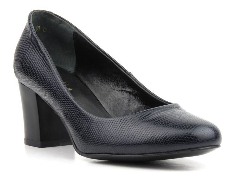 Czółenka damskie na słupku - KABAŁA 72-01-112, czarny