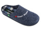 Filcowe kapcie męskie z napisem #Smart Worker - BRINKMANN 220018-05, niebieskie
