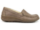 Mokasyny damskie ze skóry naturalnej - Helios  Komfort 665, beżowe