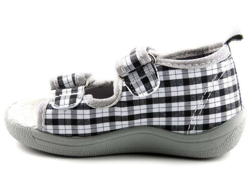 Sandałki dziecięce na rzepy - American Club TEN 305/2017, szare