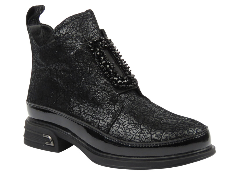 Stylowe botki damskie Cambell 25-60320, czarne