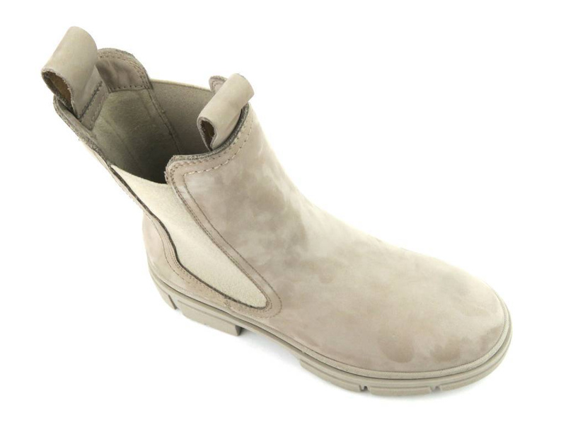 Botki damskie, workery na grubej podeszwie Tamaris 1-25901-41, beżowe