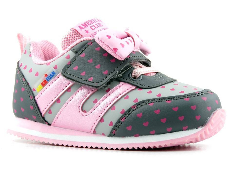 Adiasy dziewczęce, buty sportowe dziecięce American Club BS 11/21