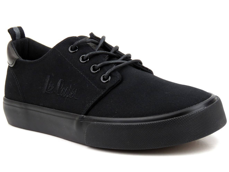 Trampki męskie przed kostkę  - LEE COOPER 22-31-0857M, czarne
