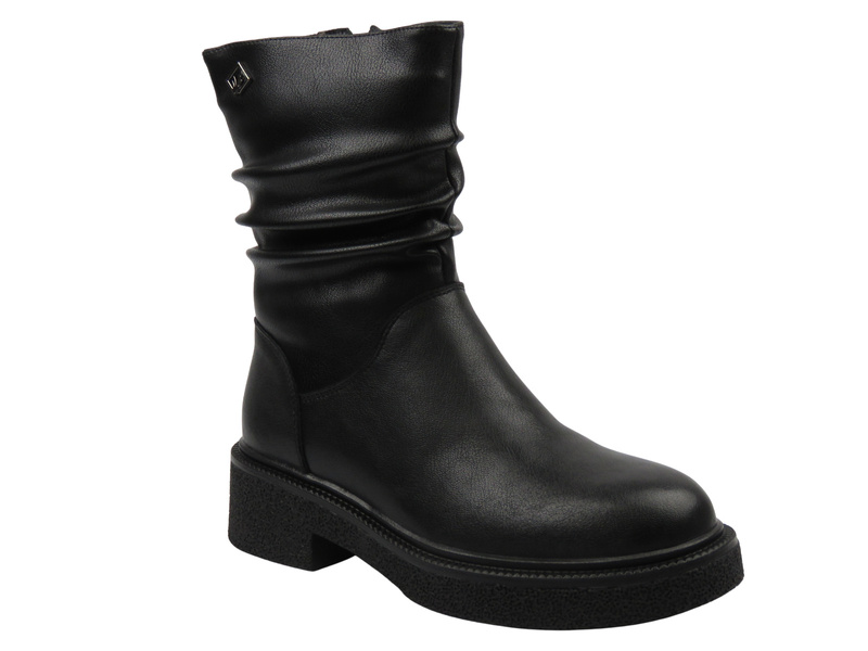 Stylowe, ocieplane trzewiki damskie Cambell 25-60316, czarne