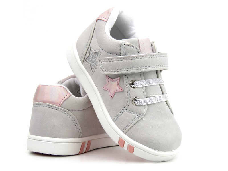 Adidasy dziecięce dla dziewczynki - American Club XD 41/22, szare