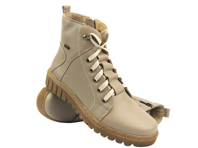 Trapery damskie ocieplane Helios Komfort 577, cappucino