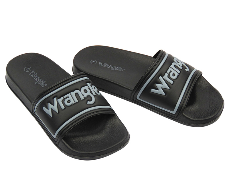 Klapki męskie sportowe czarne Wrangler 20251042.25Y