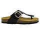 Japonki damskie z szerokimi paskami - Dr Brinkmann 700681-01, czarne