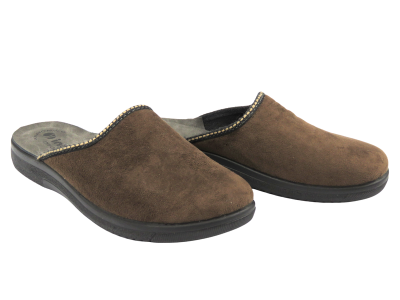 Wygodne klapki damskie Inblu DG-25 – brązowe, z anatomiczną wkładką