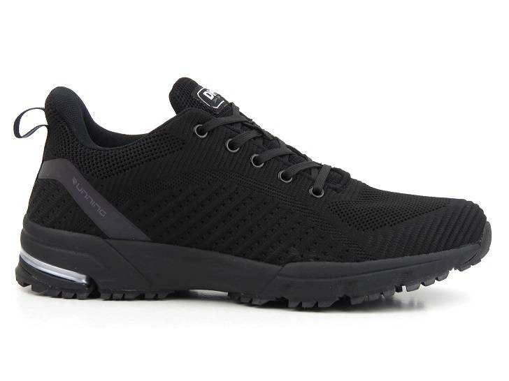 Buty męskie sportowe z siateczkowej tkaniny - DK Running VB16885, czarne
