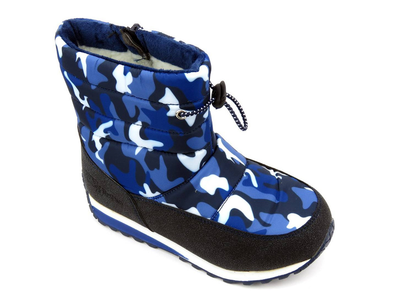 Śniegowce dziecięce z suwakiem - WOJTYŁKO 21033, granatowe