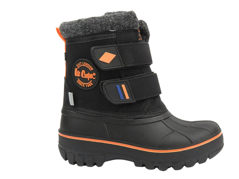 Śniegowce dziecięce na rzepy - LEE COOPER LCJ-24-44-2865K, czarne