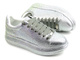 Sneakersy damskie pokryte cekinami - GOE JJ2N4048, srebrne