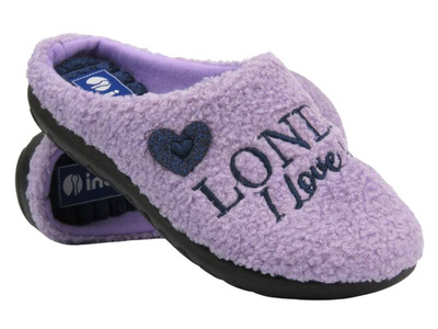 Miękkie kapcie damskie domowe Inblu ET-27, fioletowe