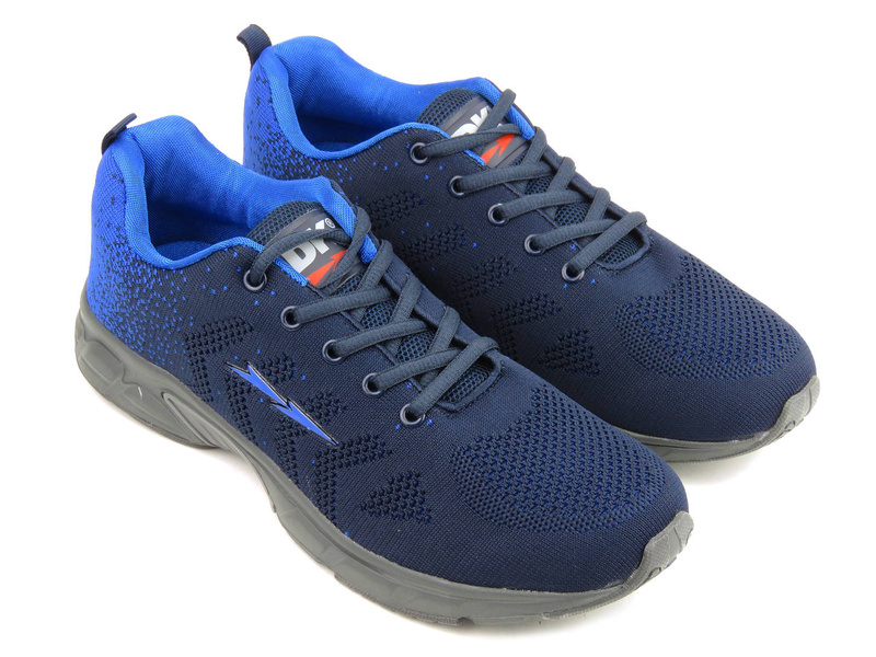 Buty męskie sportowe z siateczkowej tkaniny - DK  SA605122, granatowe