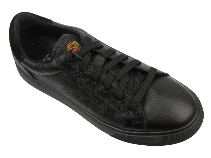 Skórzane półbuty męskie Eksbut 2G-7263-L92, czarne