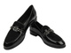 Mokasyny, loafersy damskie lakierowane - Potocki 24-12309, czarne-wsuwane