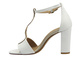 Sandały damskie na efektownym obcasie - UNCOME 40181, białe