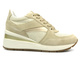 Sneakersy damskie ze skóry naturalnej - GEOX Respira D368LA, beżowe
