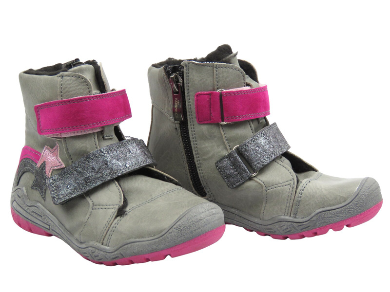 Trzewiki dziecięce dziewczęce Kornecki 06738, popielate