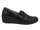 Wygodne półbuty damskie na koturnie - HELIOS Komfort 349S, czarne 4