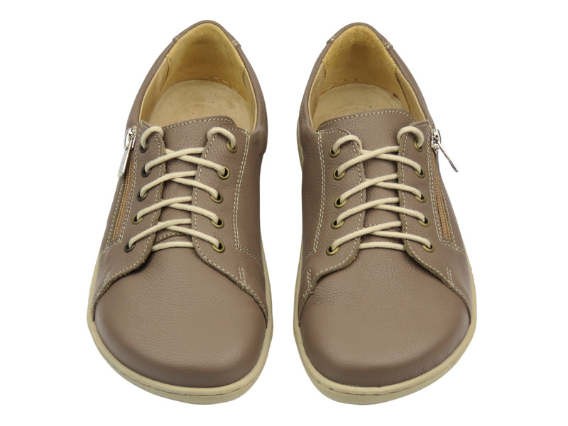 BareFoot półbuty minimalistyczne damskie khaki Helios Komfort 436